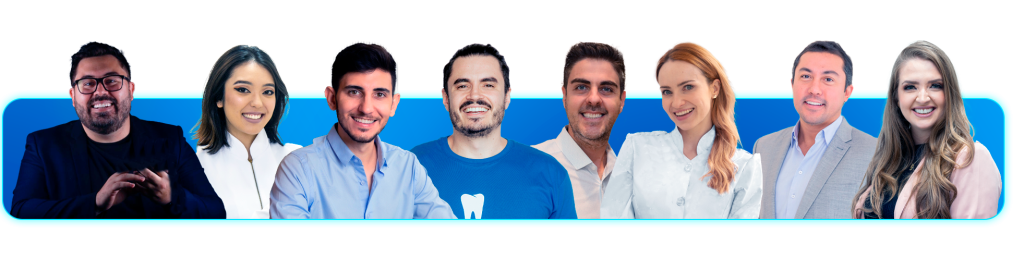 Da esquerda para direita:

Dr. Fernando Trigueiro
Dra. Giuliana Sueyoshi
Dr. Erick Queiroz
Ramon Maciel, CEO do Simples Dental
Dr. Daniel Mônaco
Dra. Ariely Caramori
Dr. Alexandre Morita
Dra. Flavia Benali