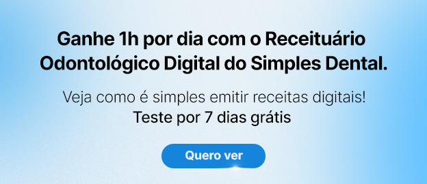 Ganhe 1h por dia com o Receituário Odontológico Digital do Simples Dental.
Veja como é simples emitir receitas digitais!